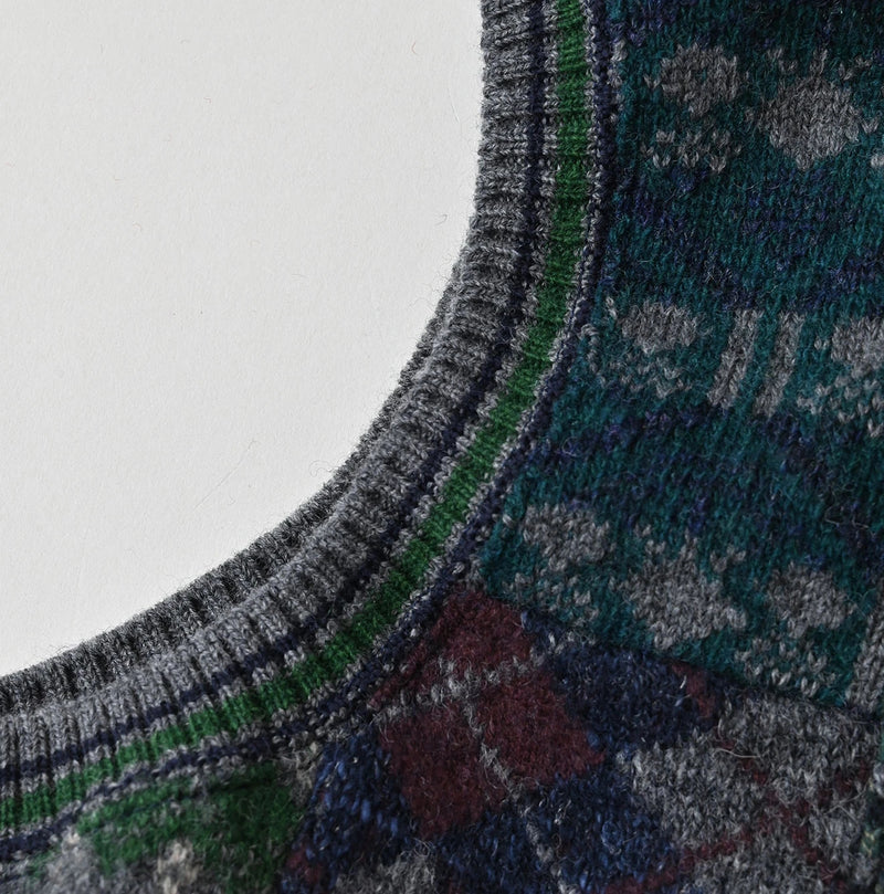 45R Felted Jacquard Patchwork Vest - Image 15