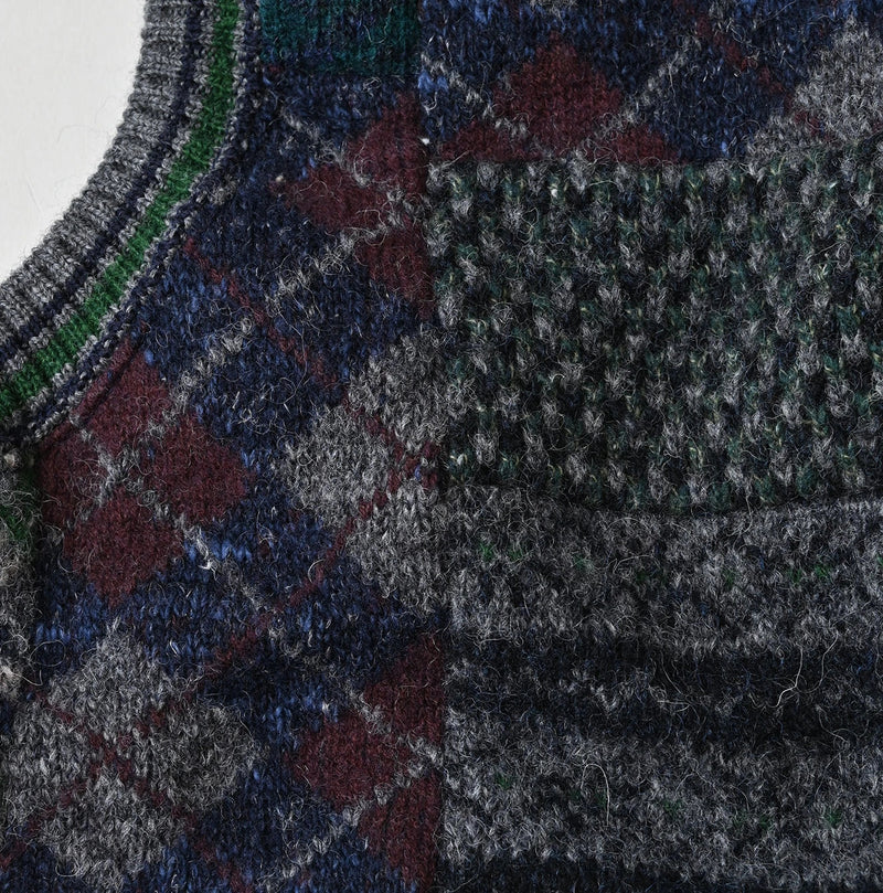 45R Felted Jacquard Patchwork Vest - Image 18