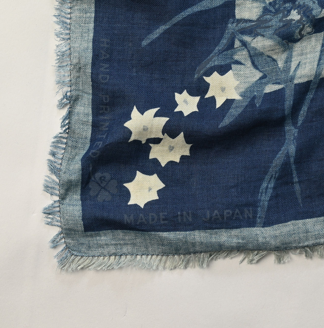 45R Indigo Supima Twill Noaflower FUROSHIKii