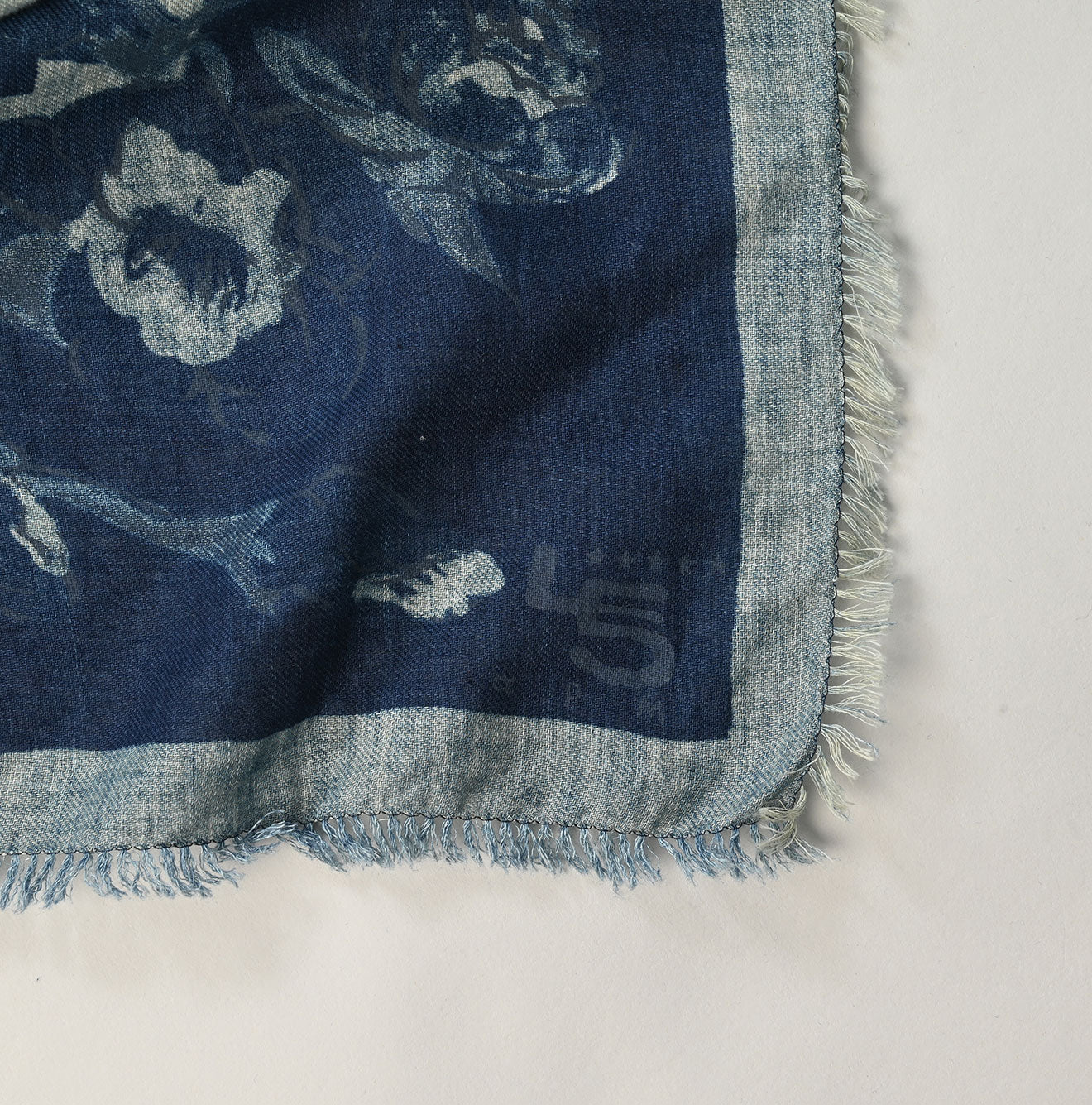 45R Indigo Supima Twill Noaflower FUROSHIKii