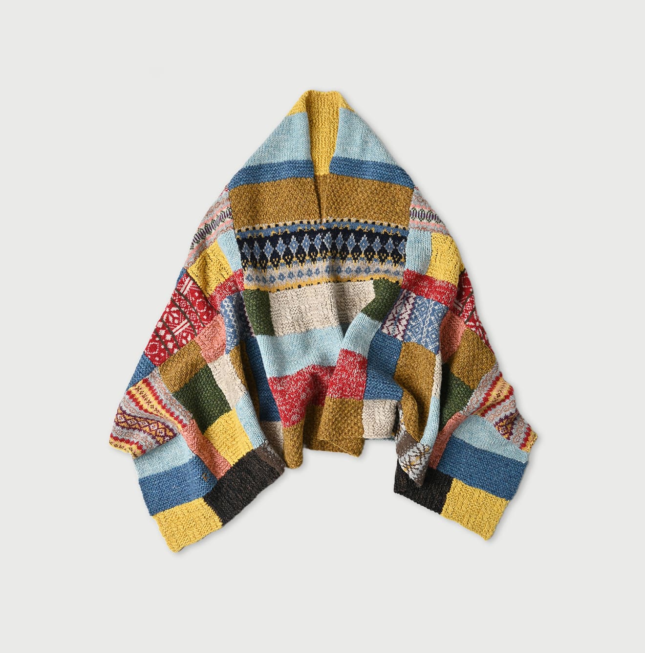 45R Tamatebako Patchwork Poncho