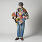 45R Tamatebako Patchwork Poncho