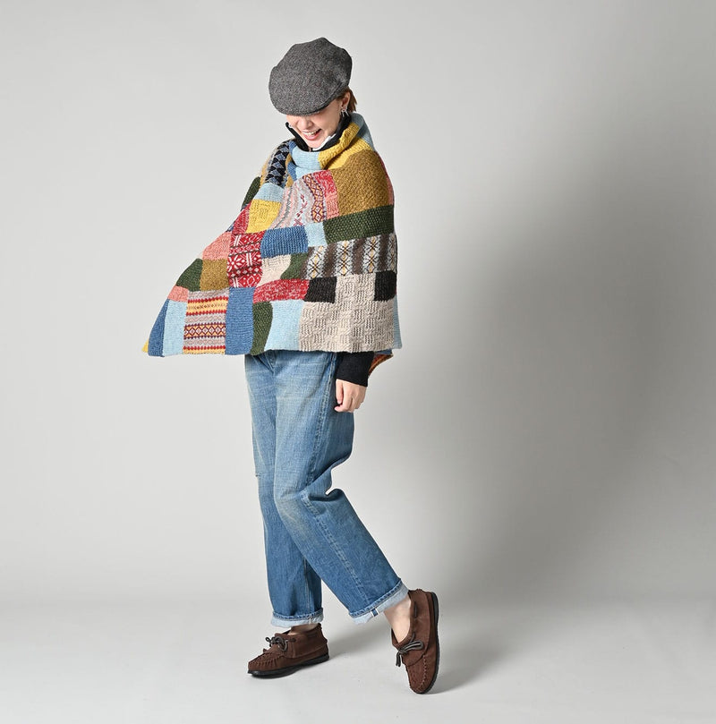 45R Tamatebako Patchwork Poncho