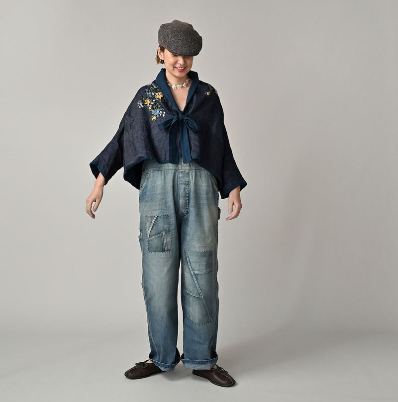 45R Ai Indigo Embroidery Bolero