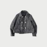 45R Indigo Cotton Linen Tweed Annie Mini Jacket