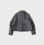 45R Indigo Cotton Linen Tweed Annie Mini Jacket