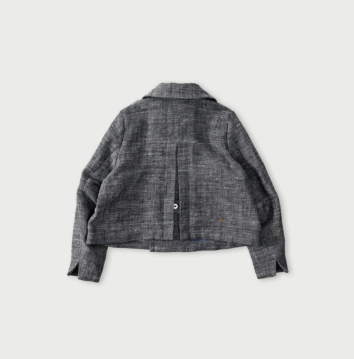 45R Indigo Cotton Linen Tweed Annie Mini Jacket - Image 12