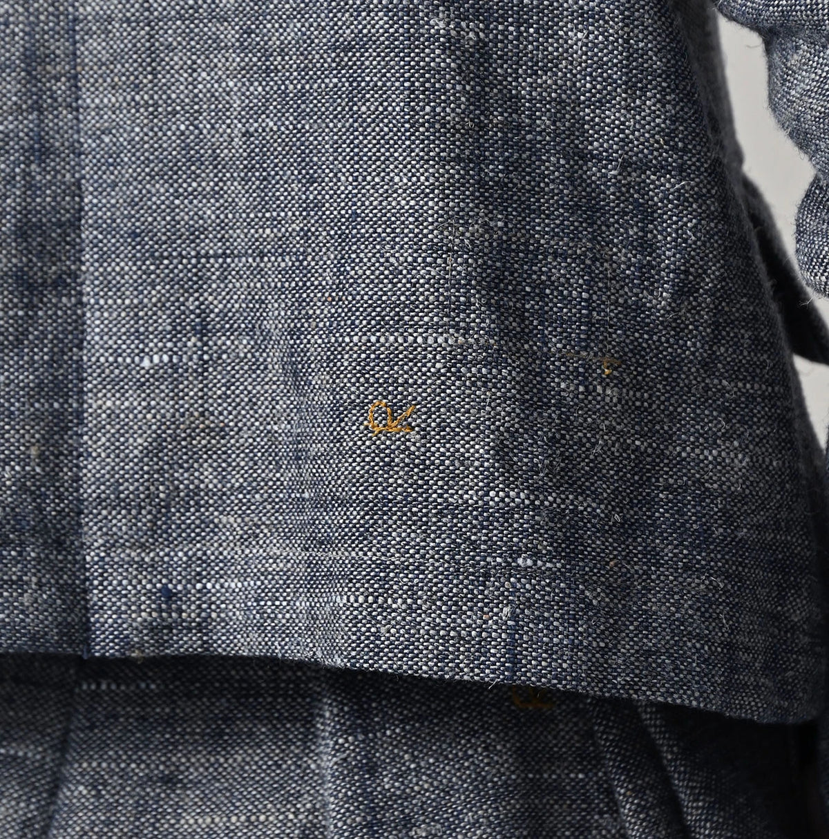 45R Indigo Cotton Linen Tweed Annie Mini Jacket - Image 10