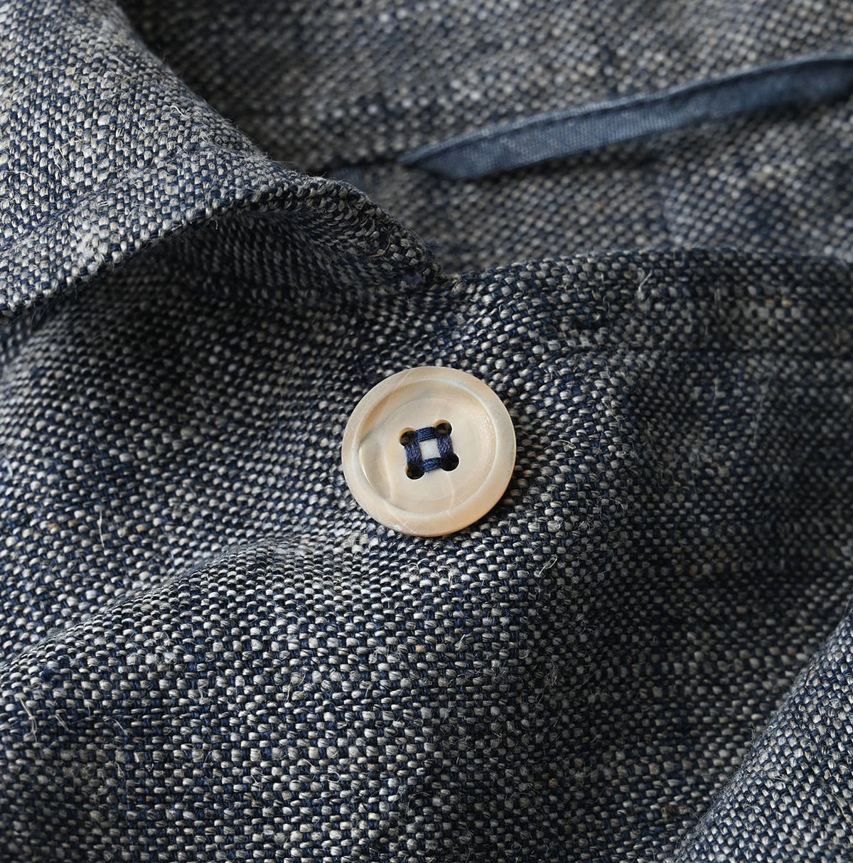 45R Indigo Cotton Linen Tweed Annie Mini Jacket - Image 15