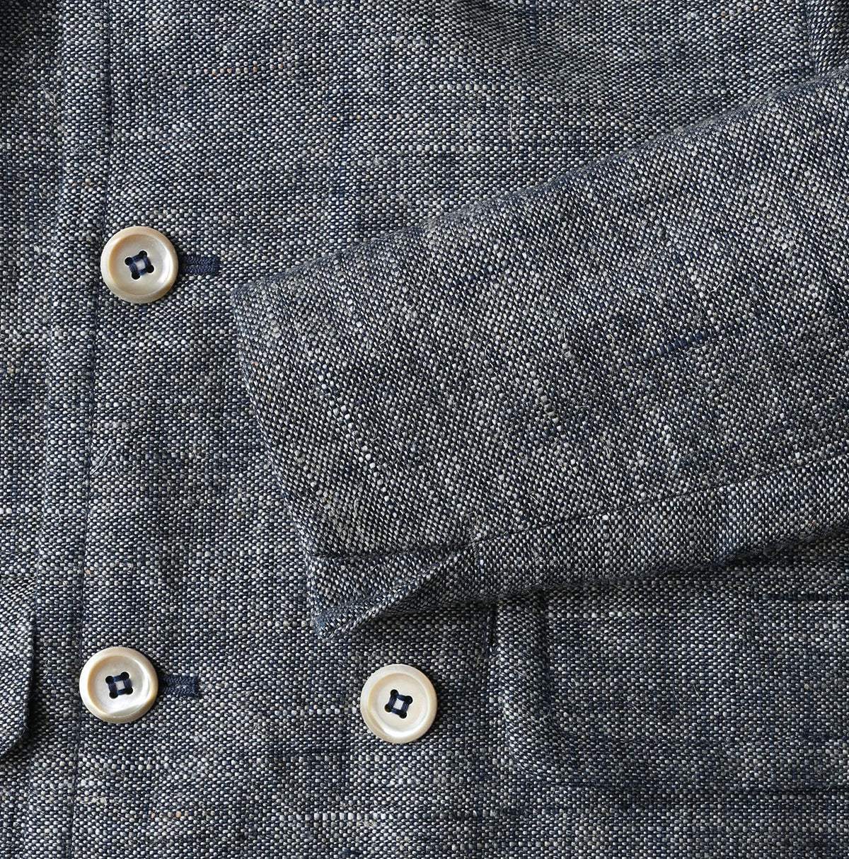 45R Indigo Cotton Linen Tweed Annie Mini Jacket - Image 16