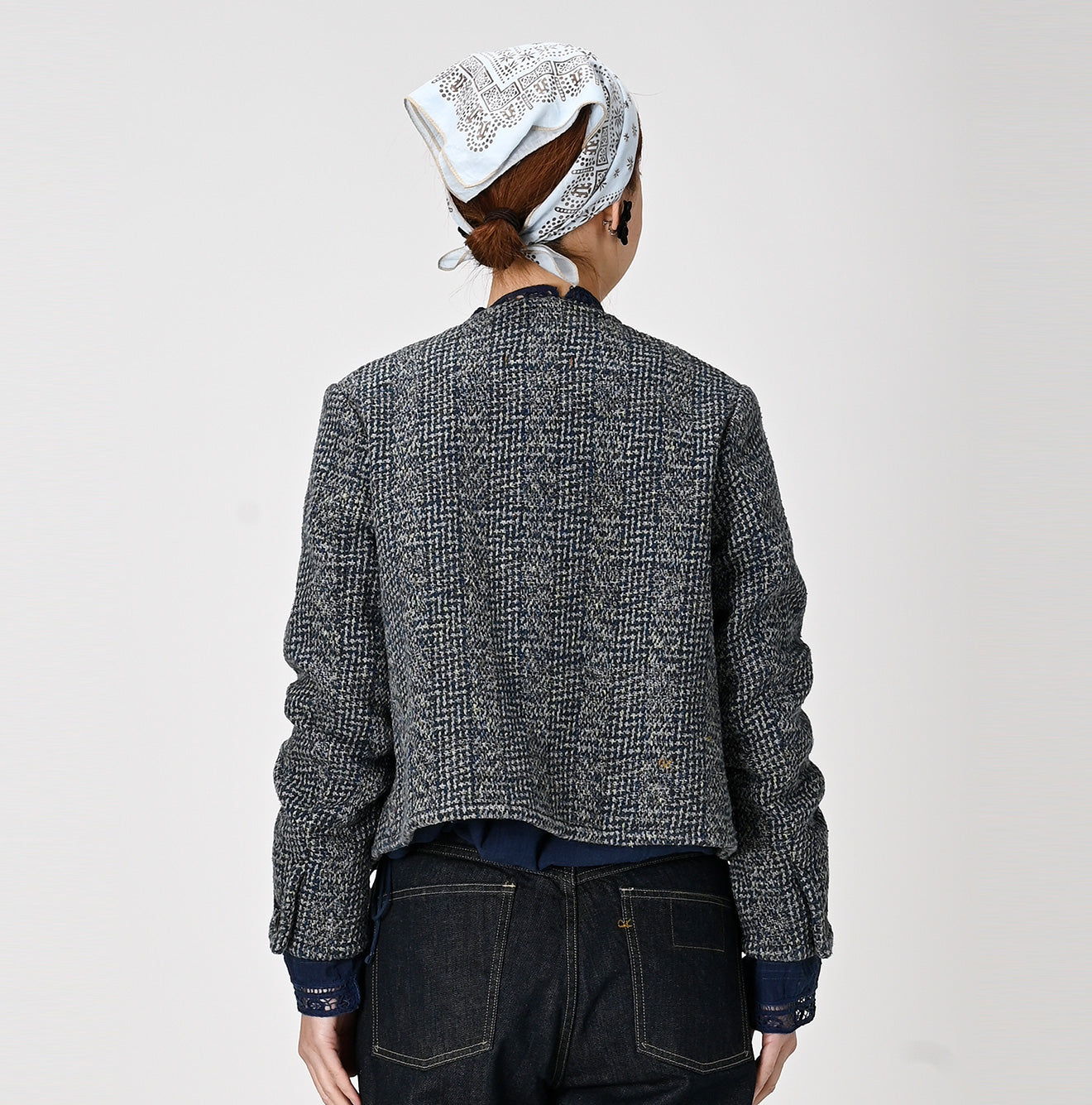 Ai Indigo Tamatebako Tweed Annie Jacket