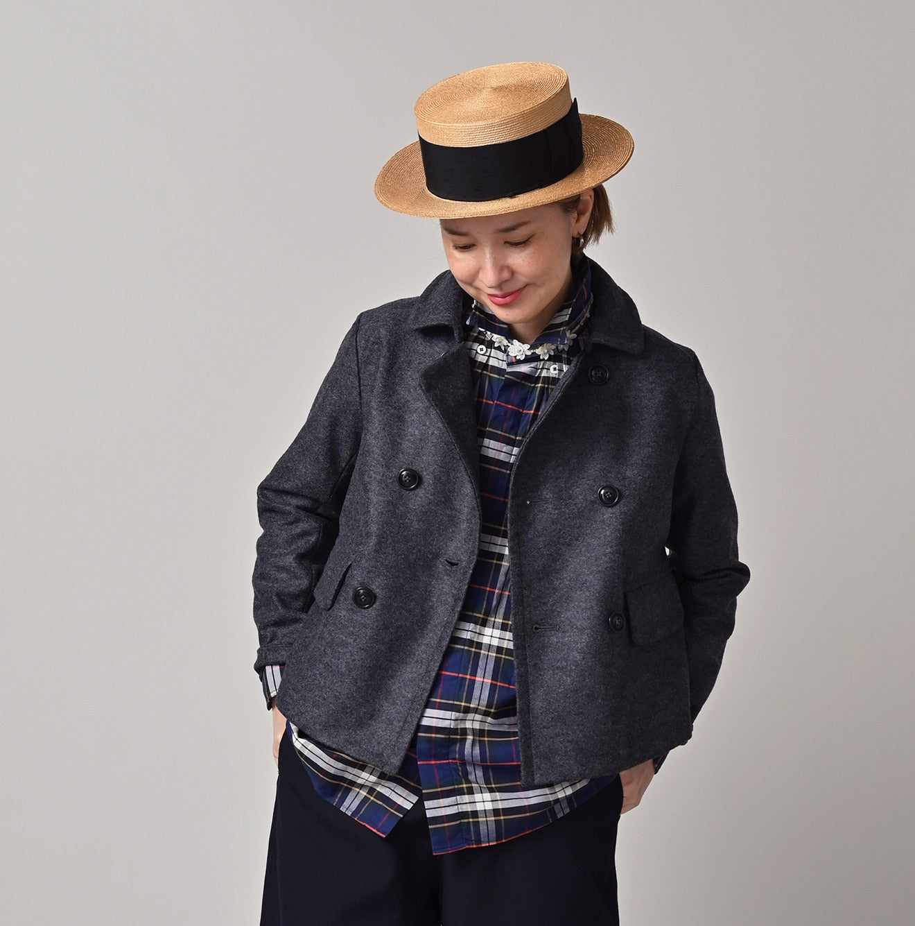 45R Jersey Flannel Annie Jacket (Gray Top-dyed)