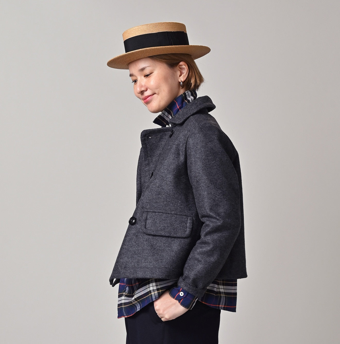 45R Jersey Flannel Annie Jacket (Gray Top-dyed)