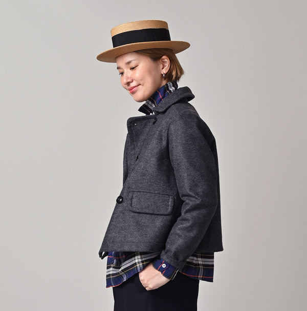 45R Jersey Flannel Annie Jacket (Gray Top-dyed)