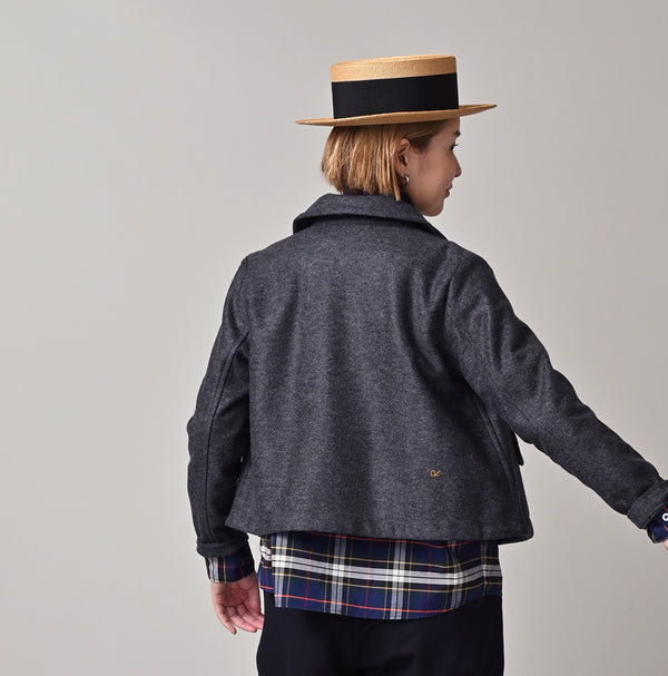 45R Jersey Flannel Annie Jacket (Gray Top-dyed)