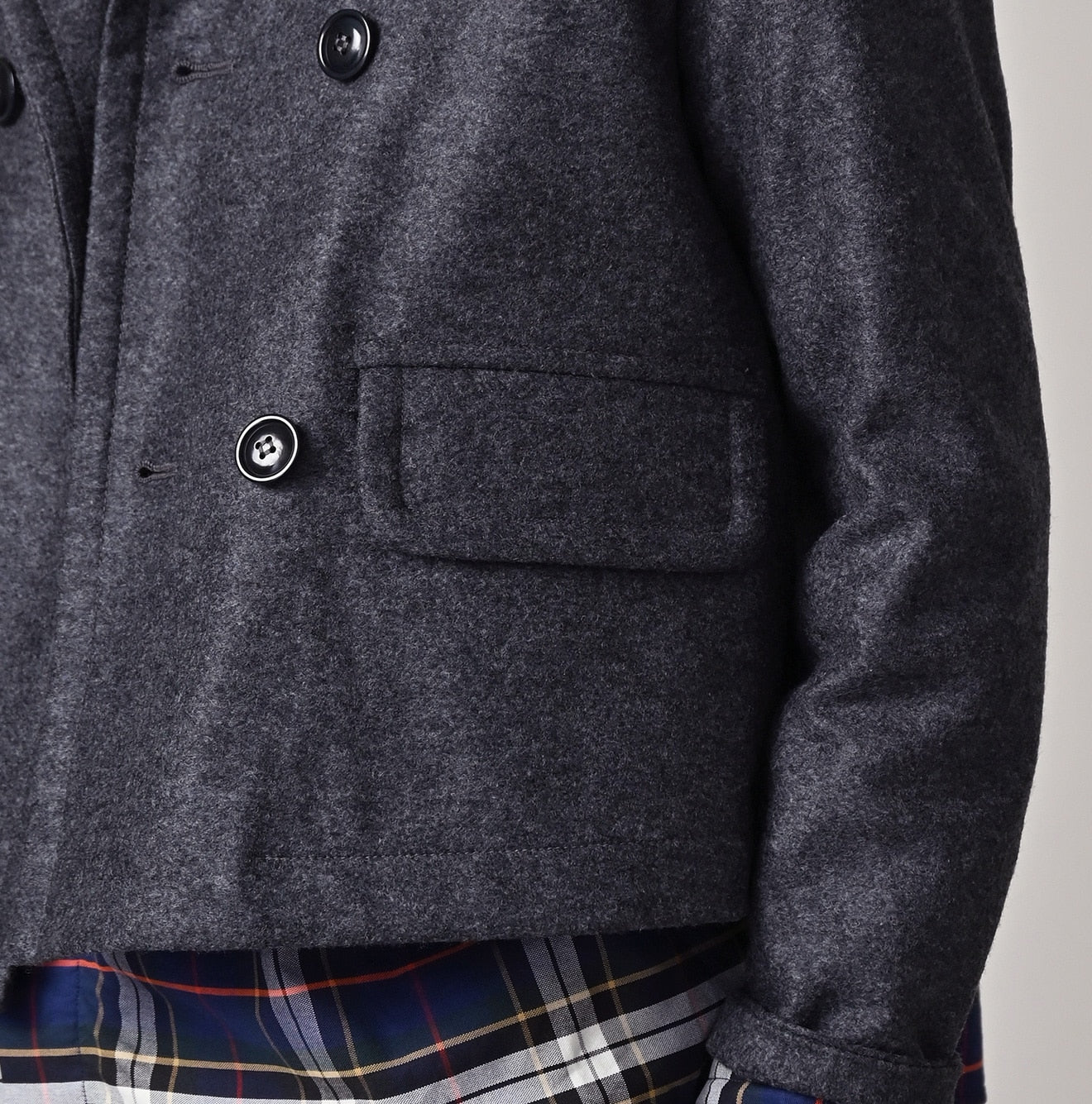 45R Jersey Flannel Annie Jacket (Gray Top-dyed)