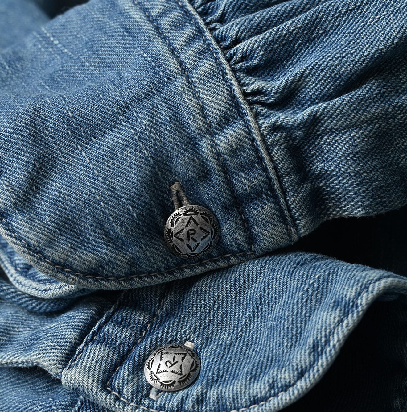 45R 45 Petit Denim Boyfriend Shirt Distressed