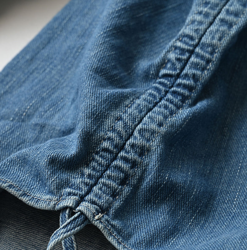 45R 45 Petit Denim Boyfriend Shirt Distressed