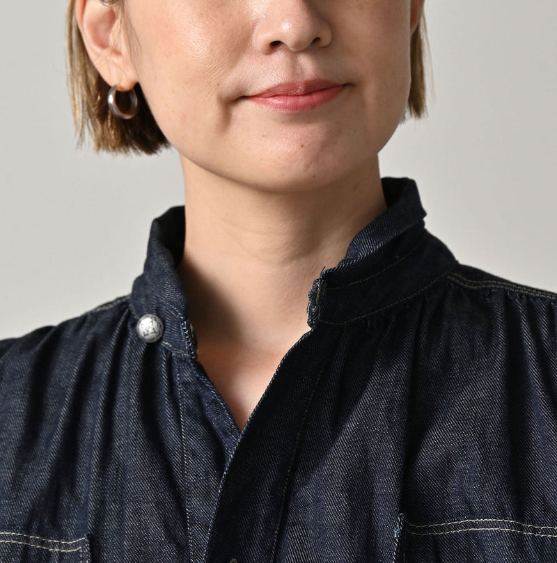 45R 45 Petit Denim Boyfriend Shirt