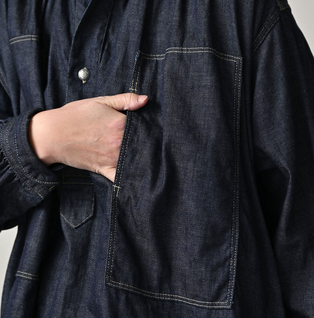 45R 45 Petit Denim Boyfriend Shirt