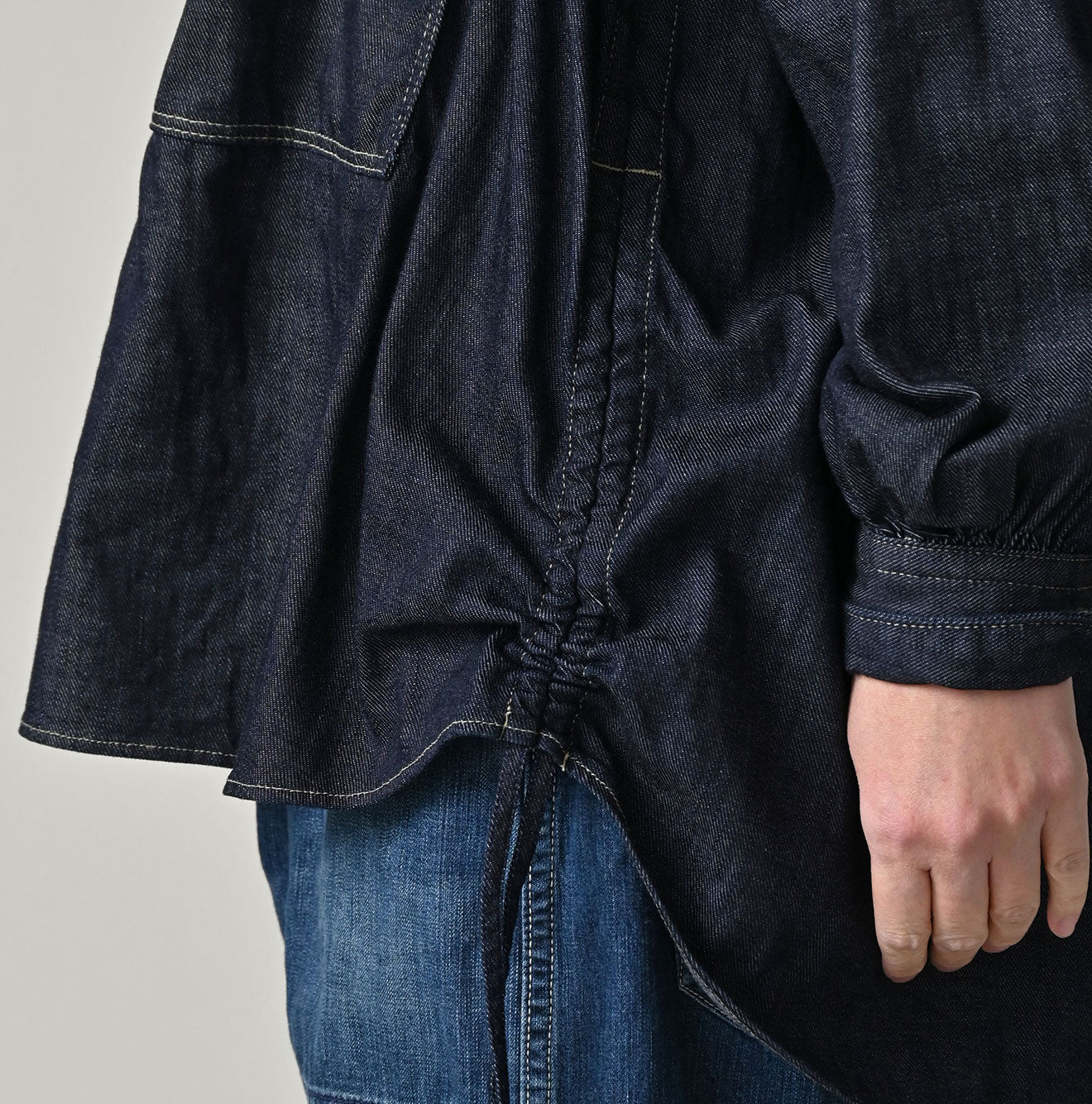 45R 45 Petit Denim Boyfriend Shirt