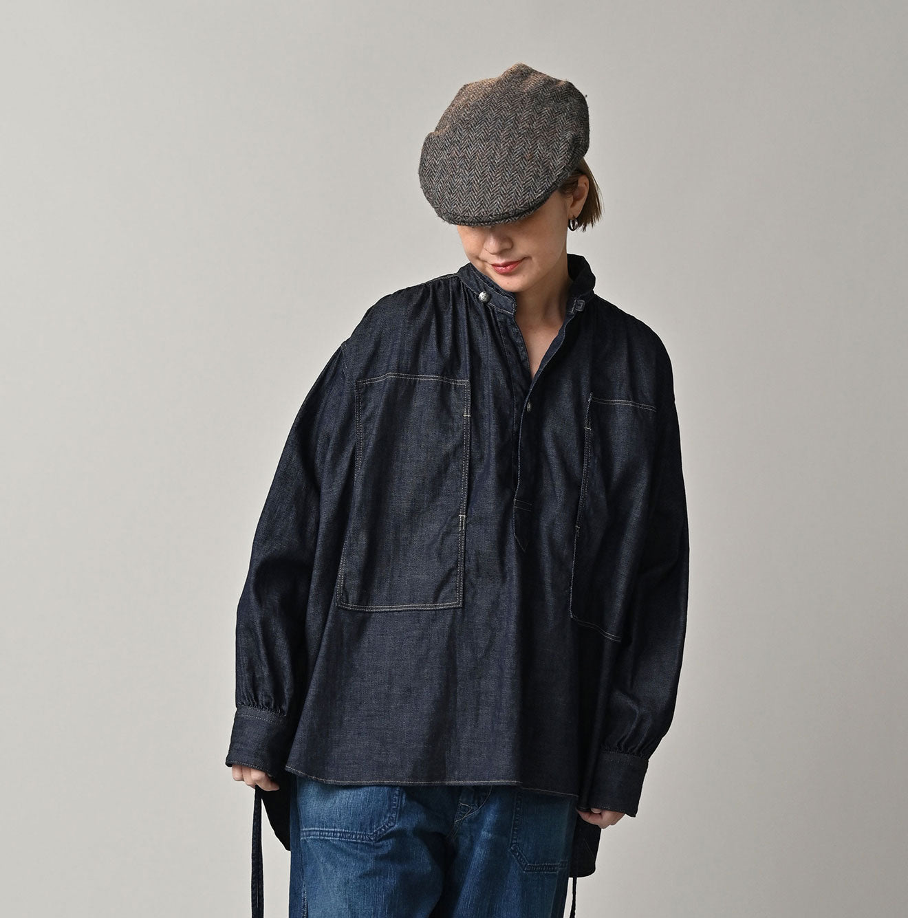 45R 45 Petit Denim Boyfriend Shirt