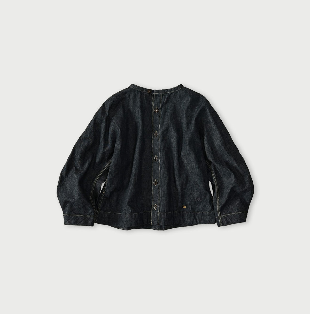 45R Mugihiko Denim Puff Sleeve Blouse