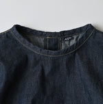 45R Mugihiko Denim Puff Sleeve Blouse