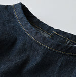 45R Mugihiko Denim Puff Sleeve Blouse