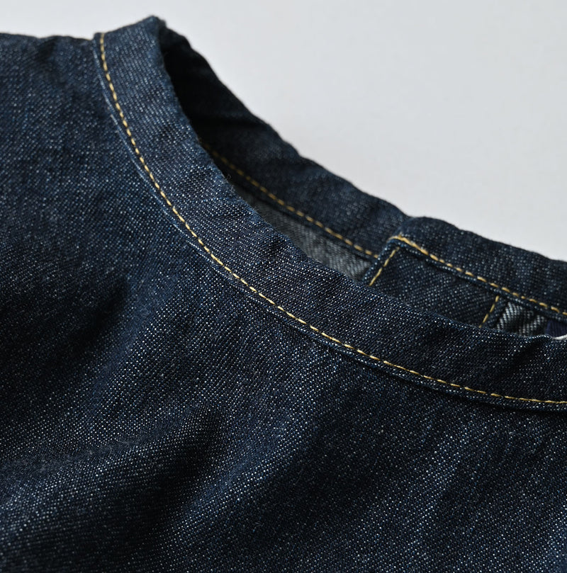 45R Mugihiko Denim Puff Sleeve Blouse - Image 13