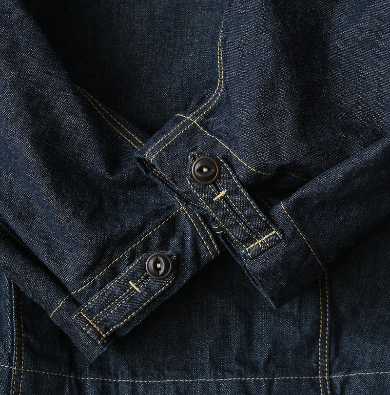 45R Mugihiko Denim Puff Sleeve Blouse