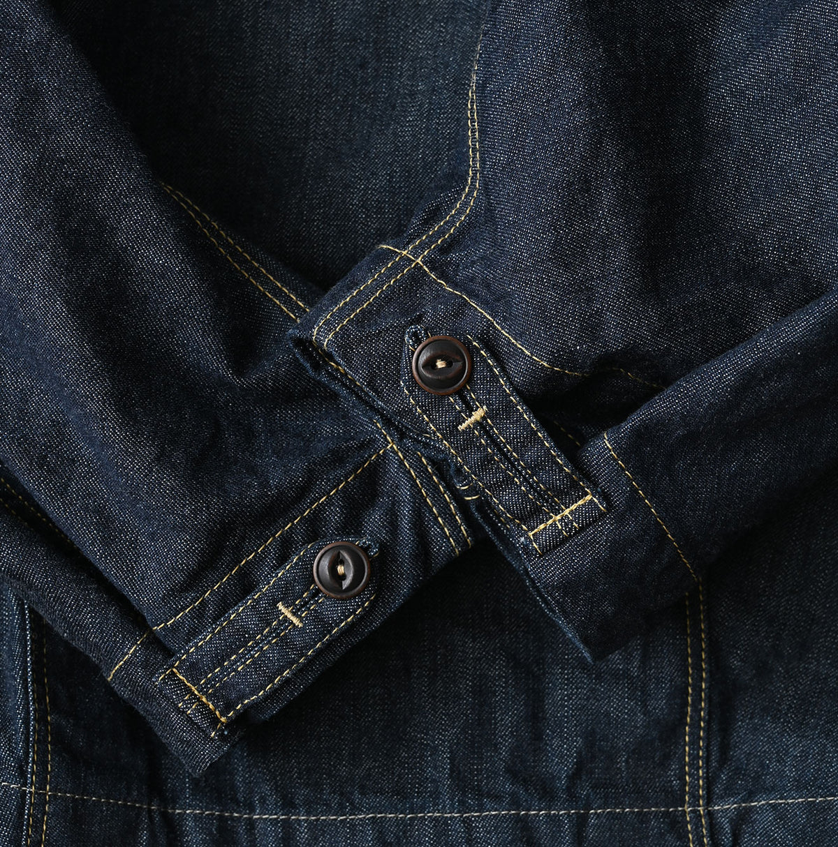 45R Mugihiko Denim Puff Sleeve Blouse