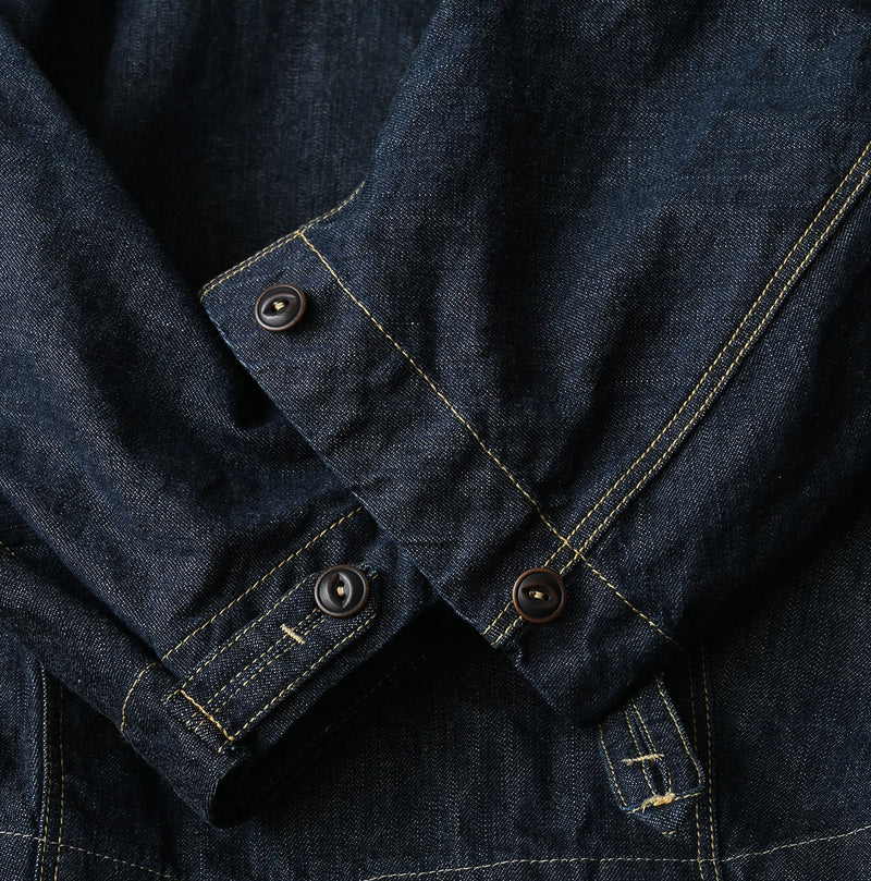 45R Mugihiko Denim Puff Sleeve Blouse