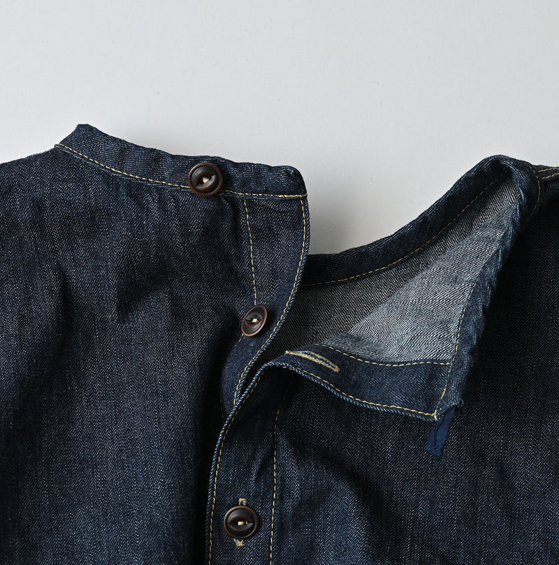 45R Mugihiko Denim Puff Sleeve Blouse - Image 16