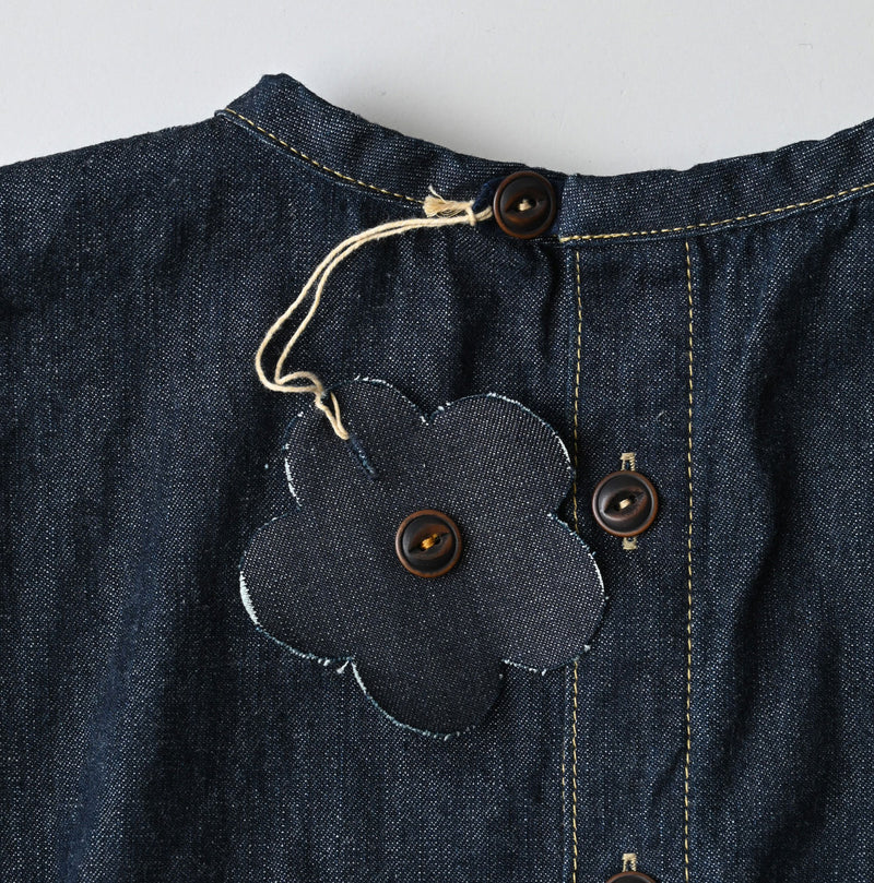 45R Mugihiko Denim Puff Sleeve Blouse - Image 17