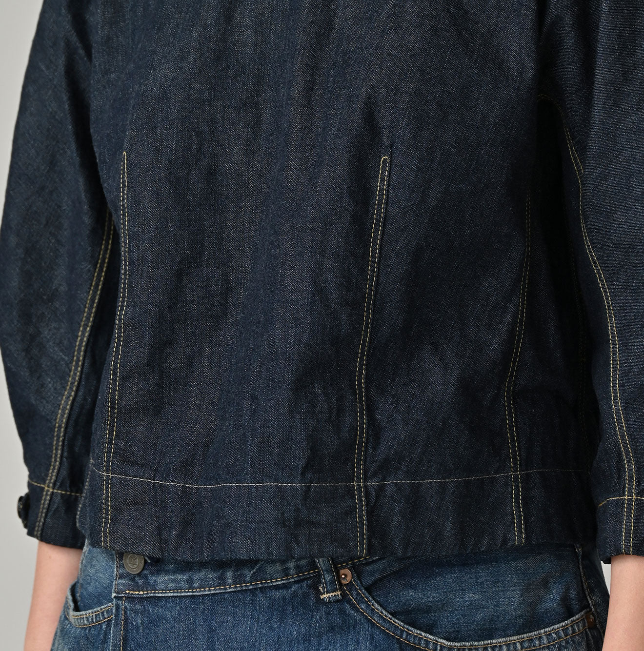 45R Mugihiko Denim Puff Sleeve Blouse - Image 7