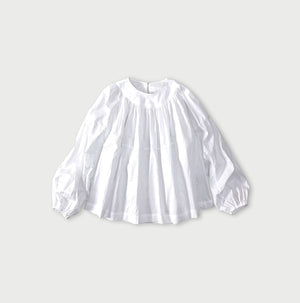 Supima Batiste Tuck-Gather Blouse