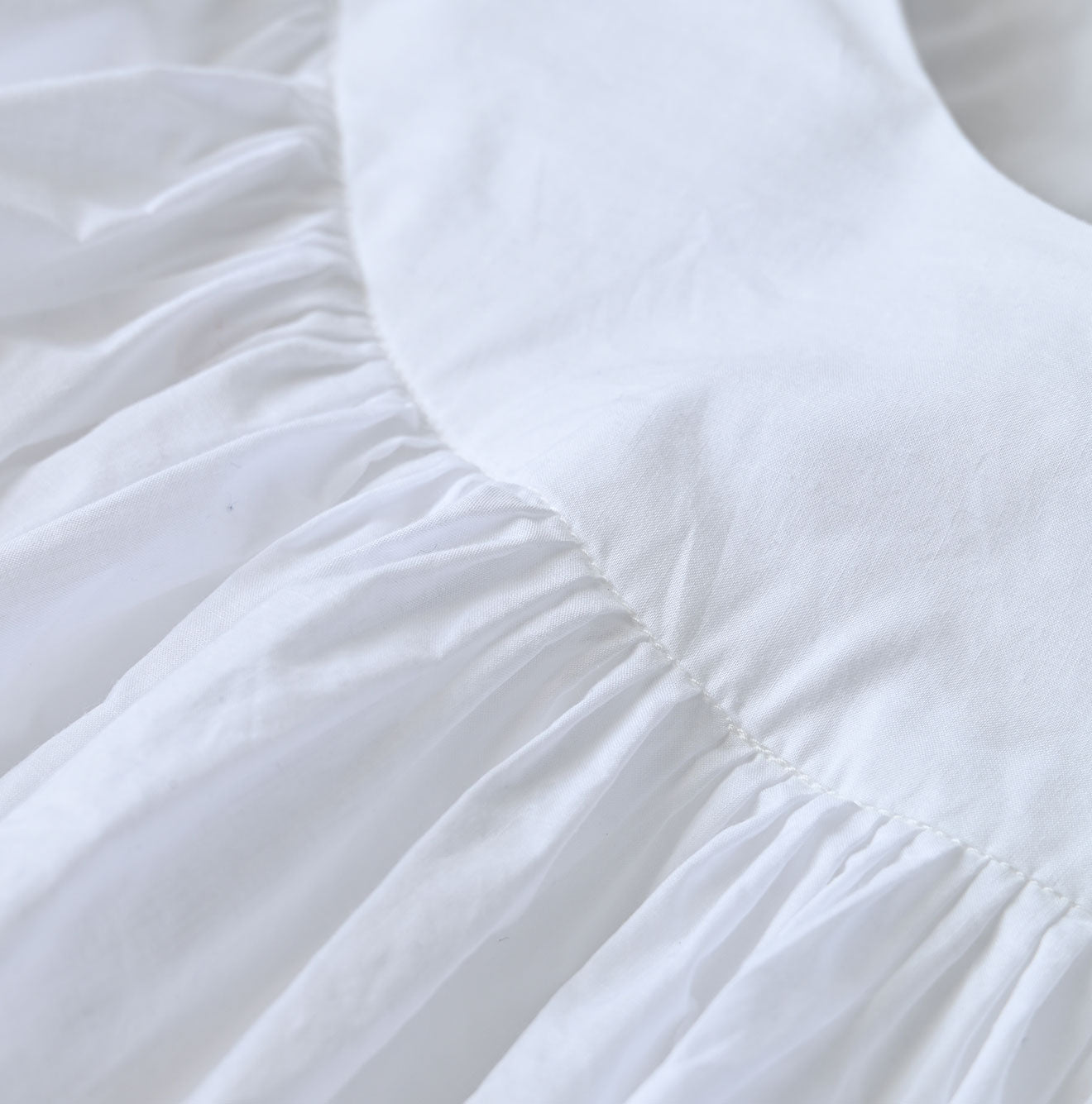 45R Supima Batiste Tuck-Gather Blouse