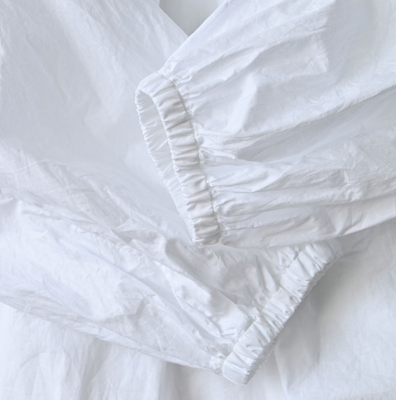 45R Supima Batiste Tuck-Gather Blouse