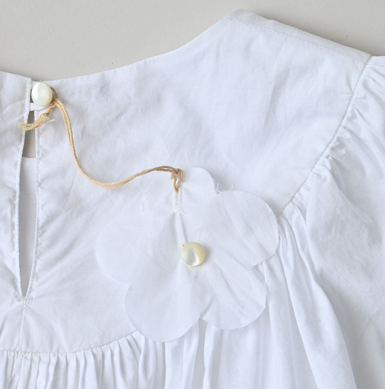 45R Supima Batiste Tuck-Gather Blouse