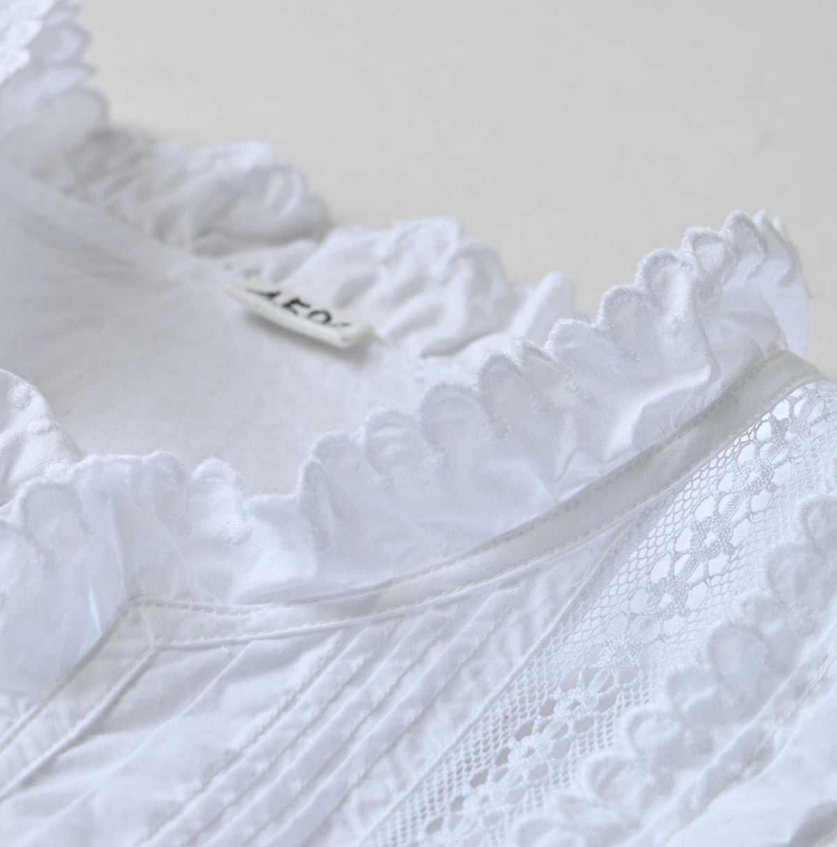 45R Supima Batiste Cutwork Blouse