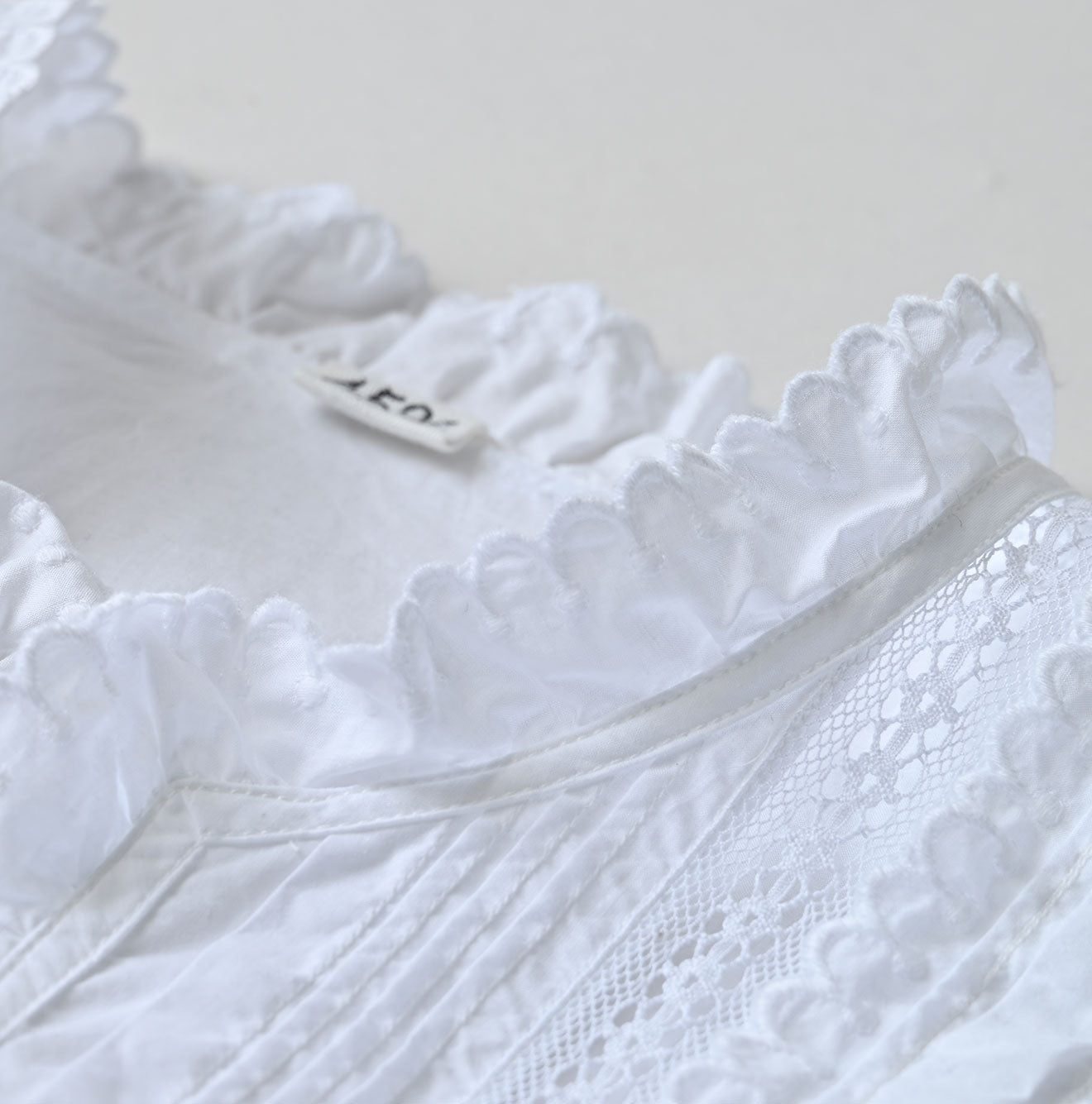 45R Supima Batiste Cutwork Blouse