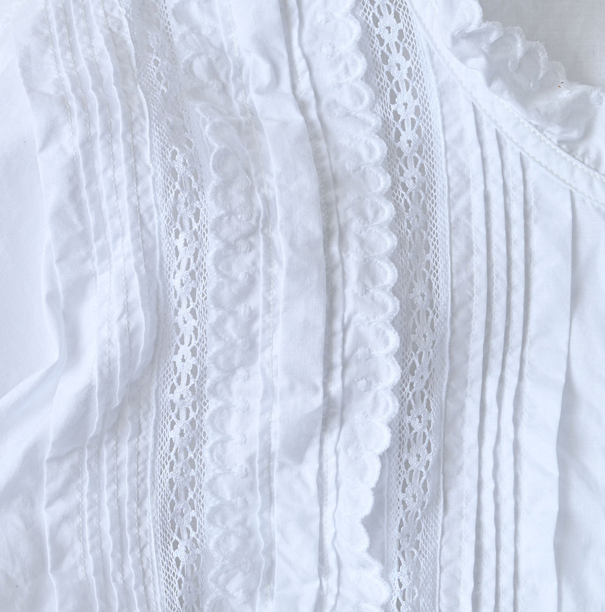 45R Supima Batiste Cutwork Blouse