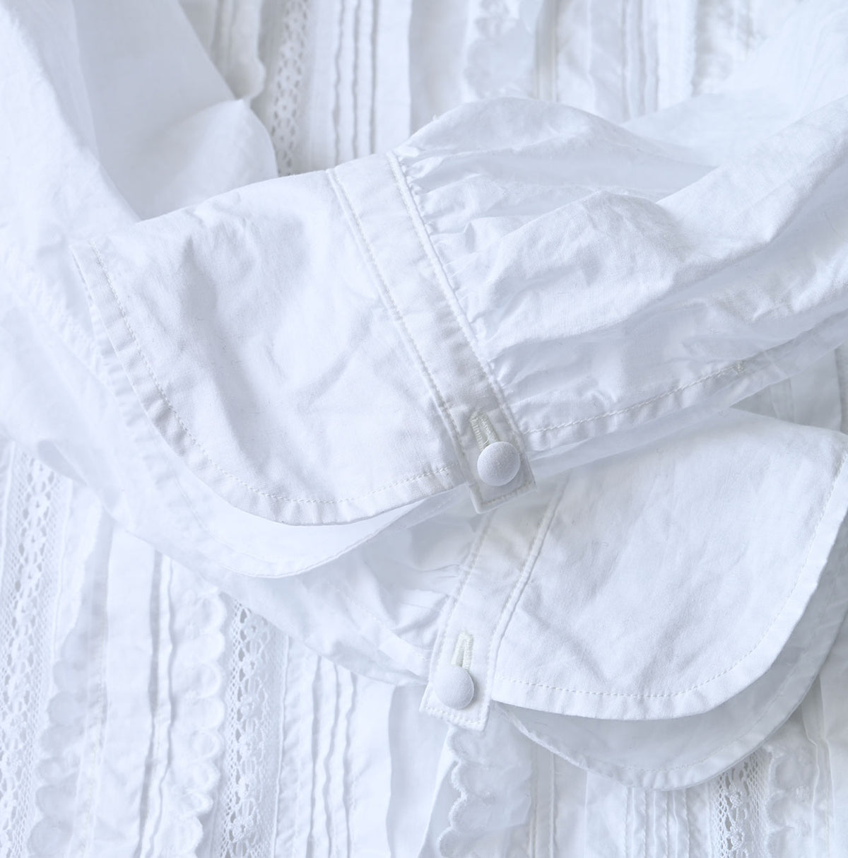 45R Supima Batiste Cutwork Blouse