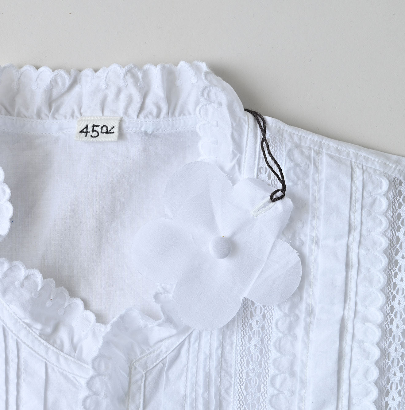 45R Supima Batiste Cutwork Blouse