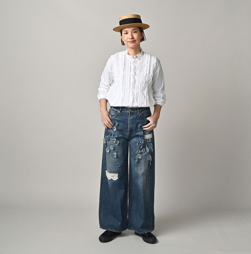 45R Supima Batiste Cutwork Blouse