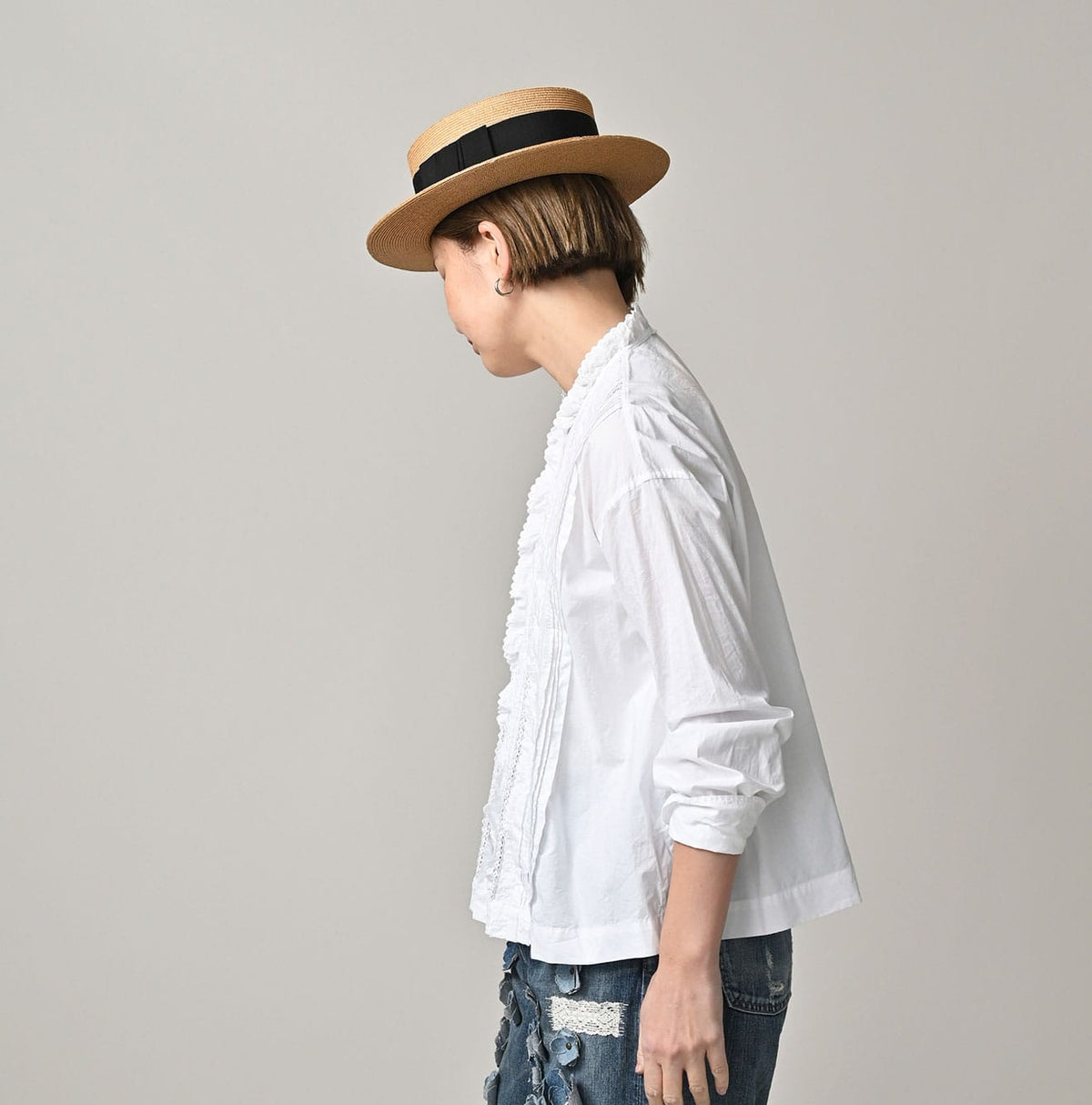 45R Supima Batiste Cutwork Blouse