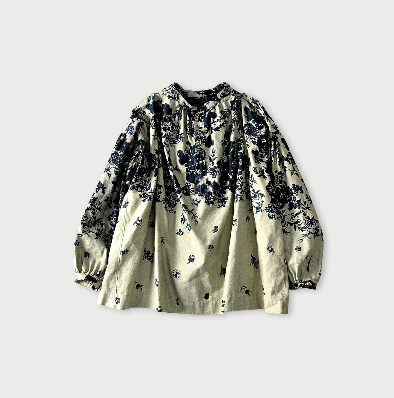 Indigo Bassen Rose Smocking Blouse