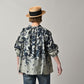 45R Indigo Bassen Rose Smocking Blouse