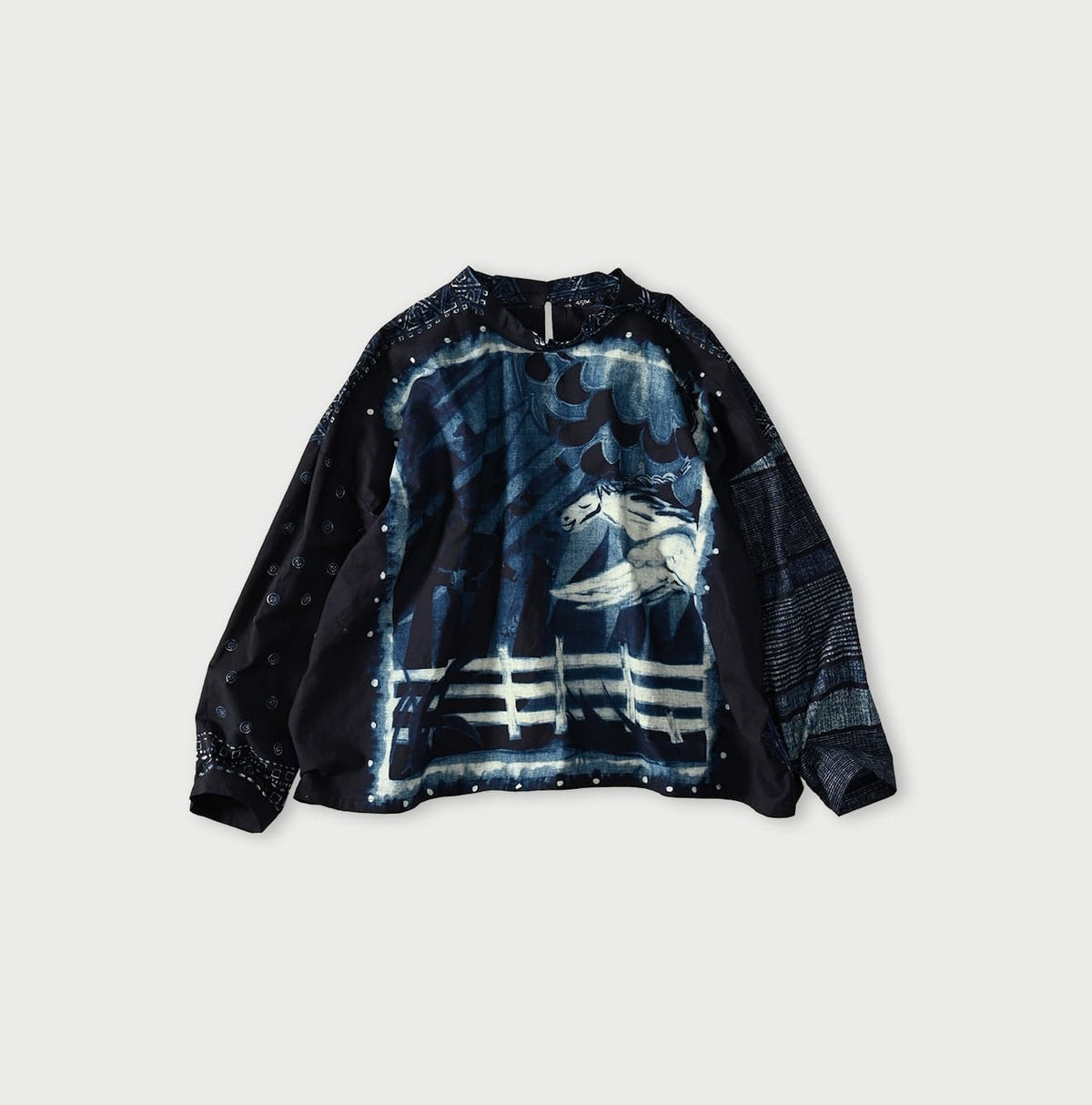 Indigo Picture Book Bandana Blouse